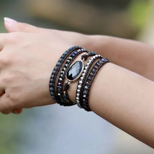 Bracelet onyx noir présentation du produit