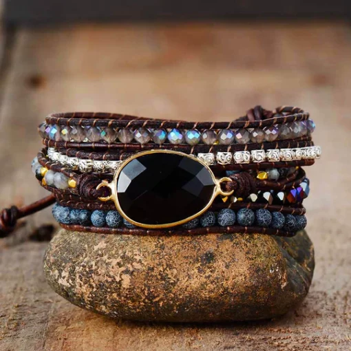 Bracelet onyx noir présentation du produit