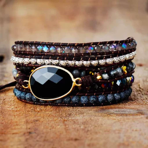 Bracelet onyx noir présentation du produit