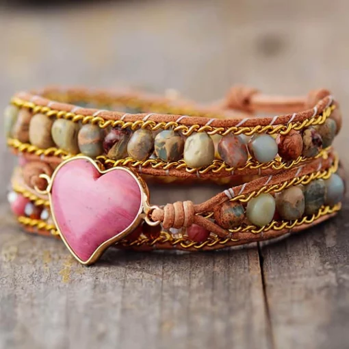 Bracelet rhodonite présentation du produit